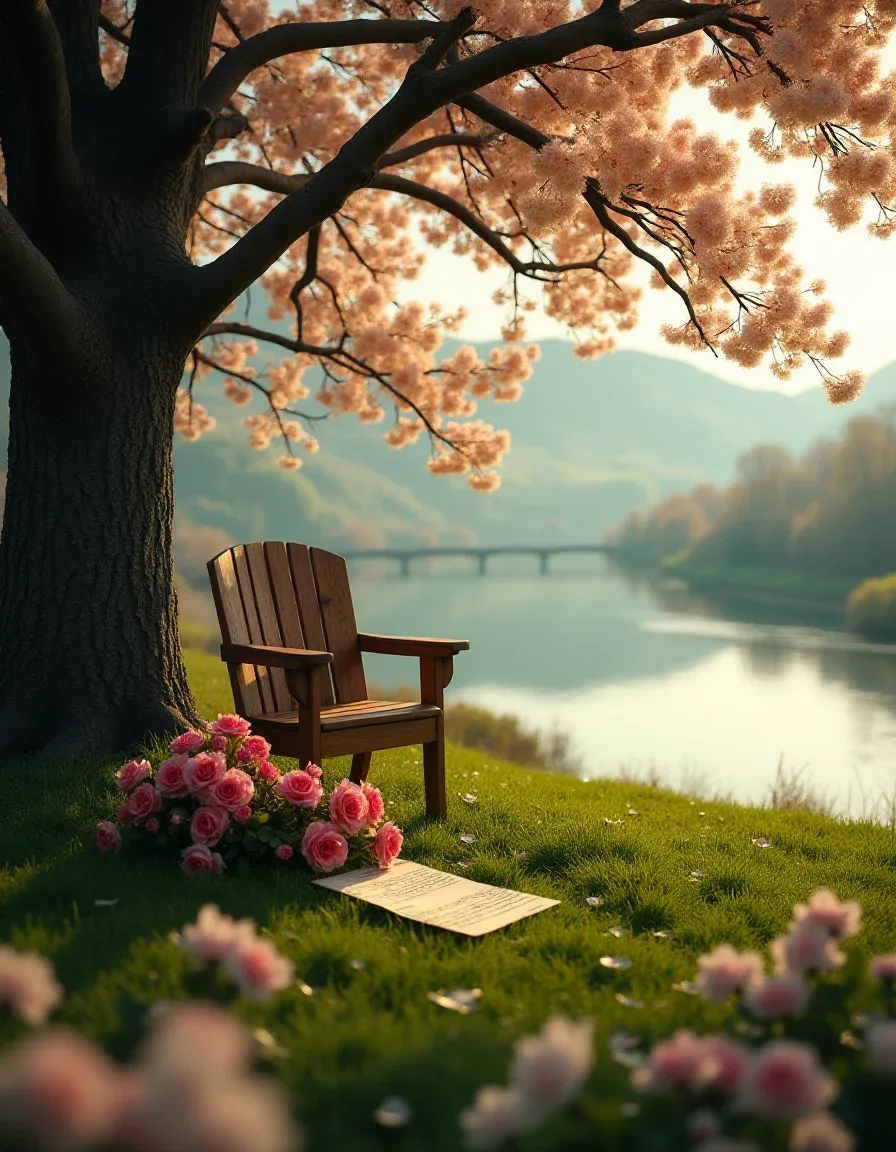 A peaceful outdoor scene for a thoughtful farewell.