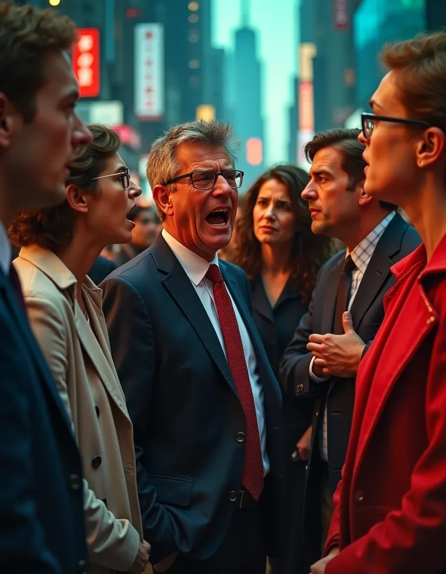 People showcasing negative traits and emotional tension.