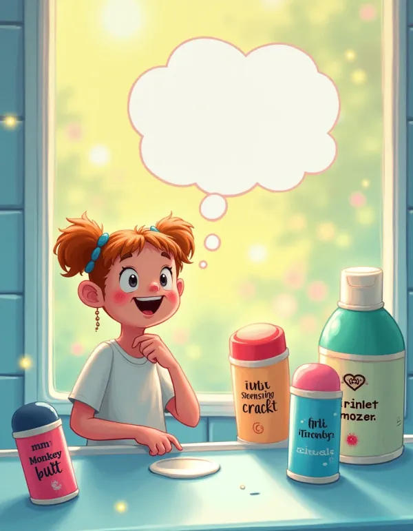 A light-hearted illustration about butt crack deodorants.