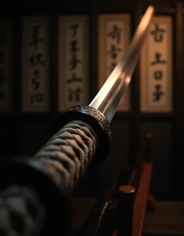 A captivating katana displaying rich cultural heritage.