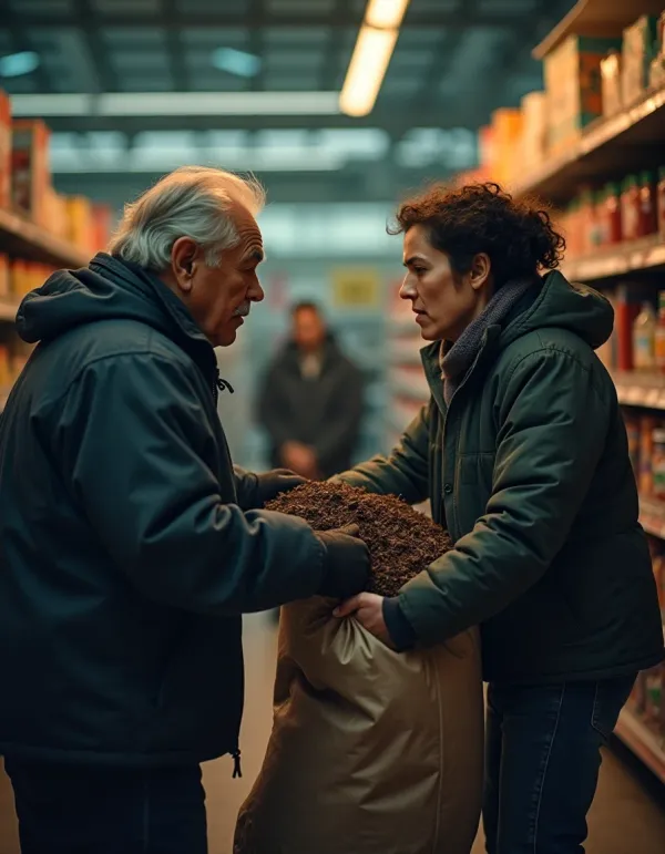 A powerful scene showing the struggle of refusing help.