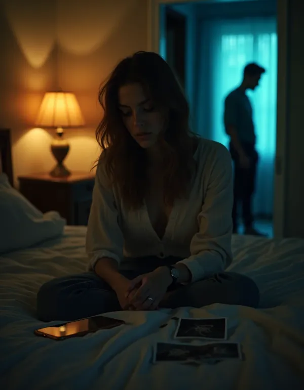 Young engaged woman contemplating after discovering infidelity.