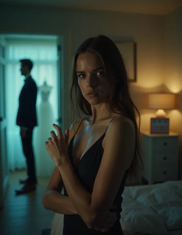 Resolute woman sets boundary before wedding, choosing autonomy over pressure.